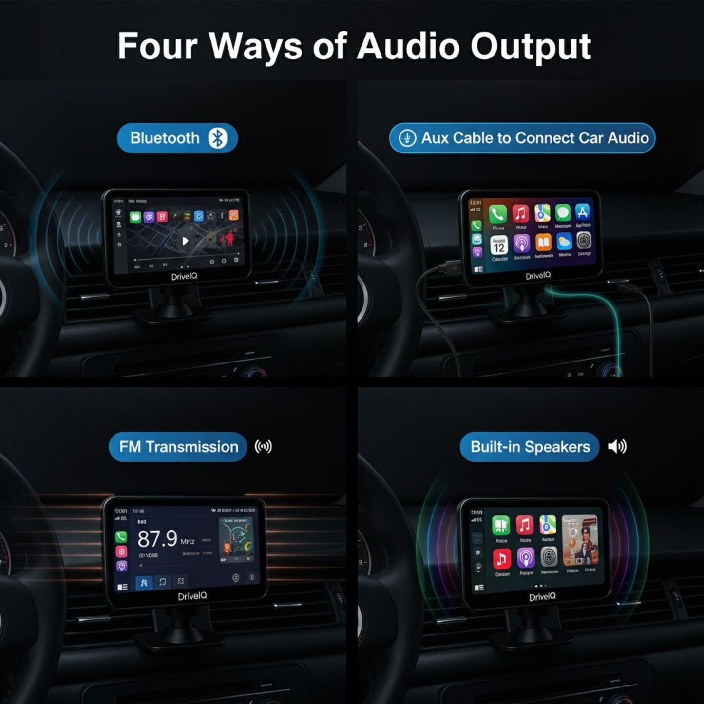 DriveIQ Wireless CarPlay & Android Auto Screen